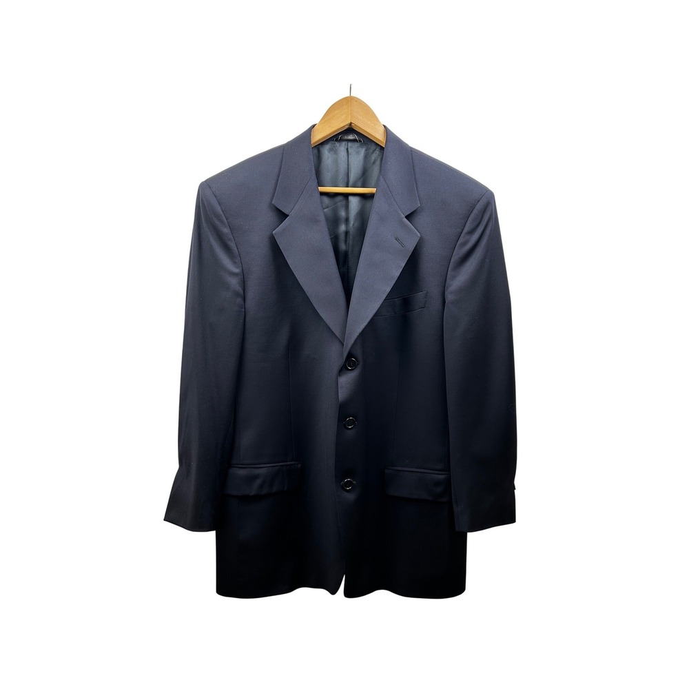 Santorelli Roma Men's Blazer Sport‎ Coat Navy 44R Pure Wool Business Core Italy